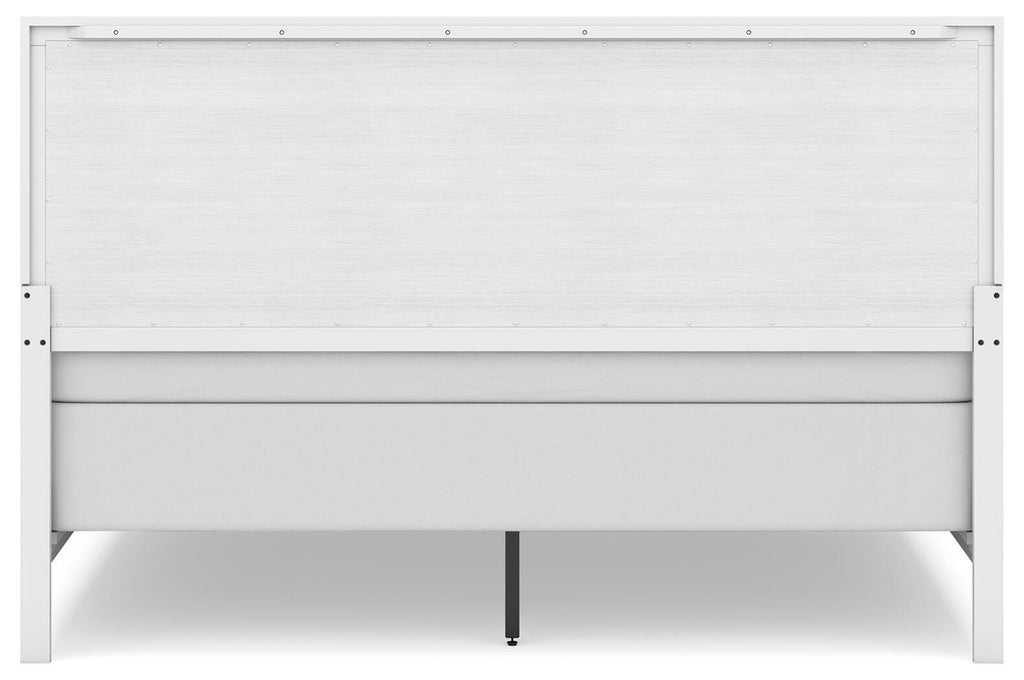 Binterglen King Panel Bed in White, back view