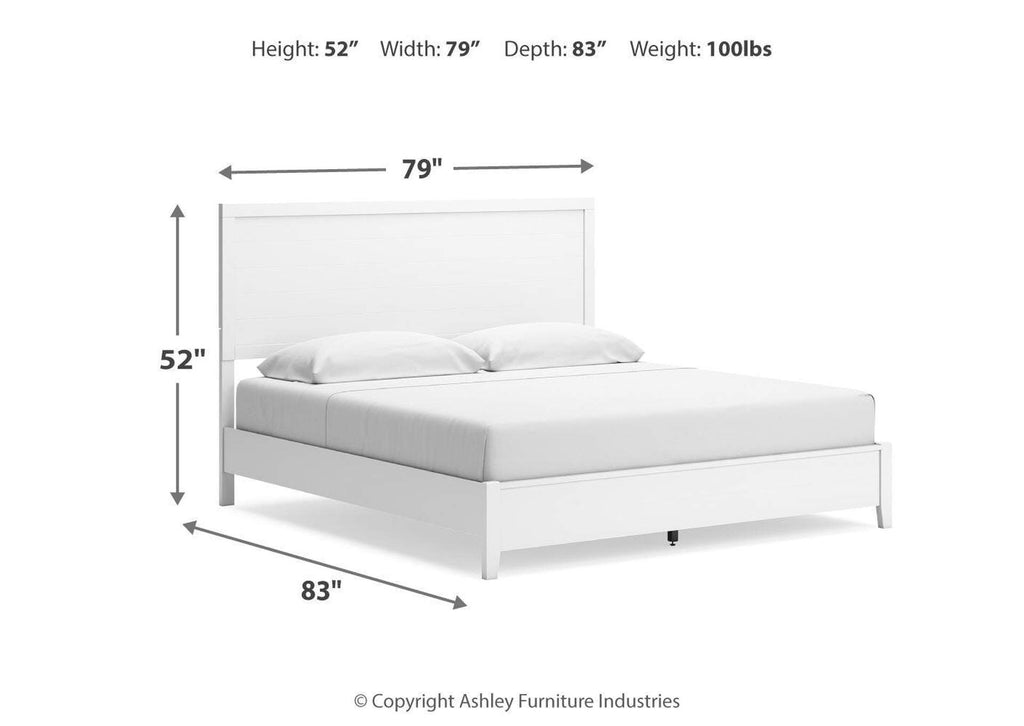 Binterglen King Panel Bed, Dresser, Mirror and 2 Nightstands dimensions