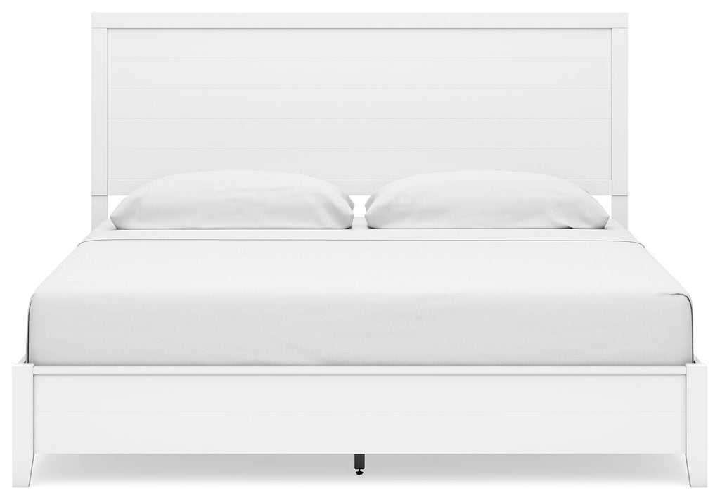 Binterglen King Panel Bed in White, front view