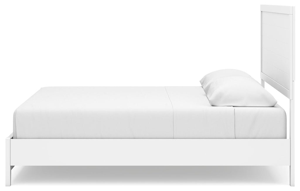 Binterglen King Panel Bed in White, alternate side view