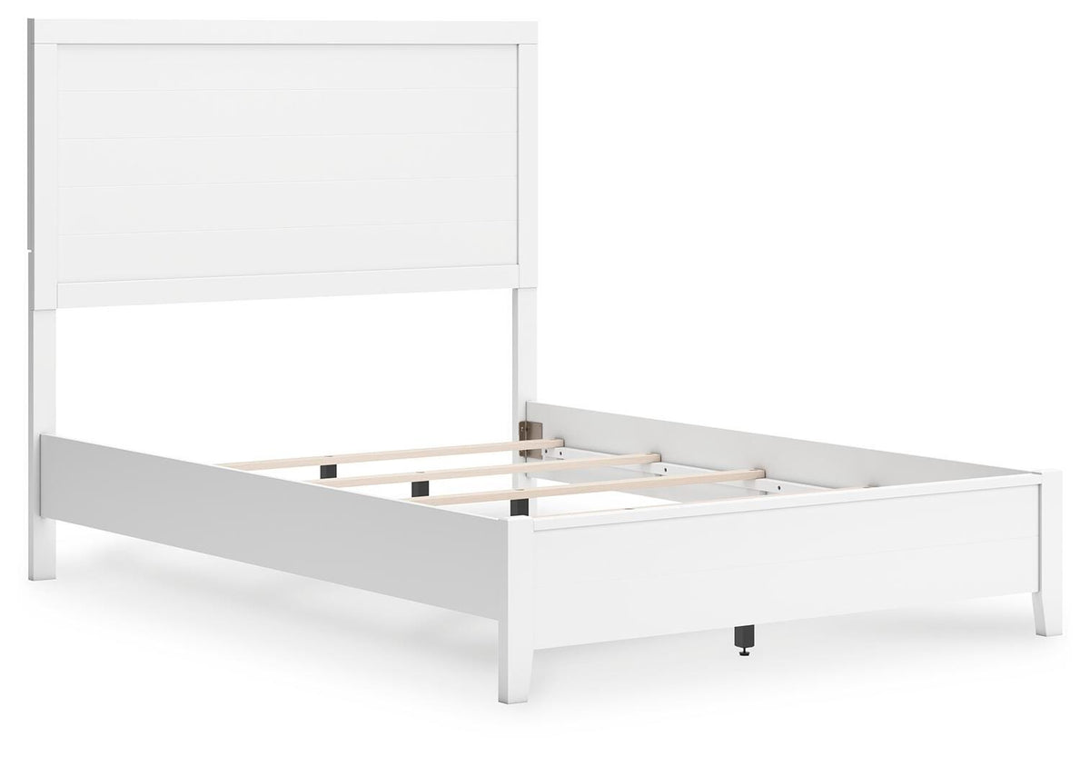 Binterglen Full Panel Bed in White, angle view