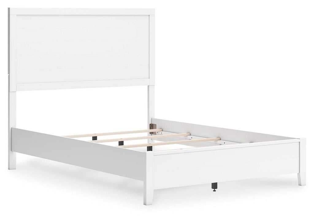 Binterglen Full Panel Bed with Mirrored Dresser and 2 Nightstands angled view