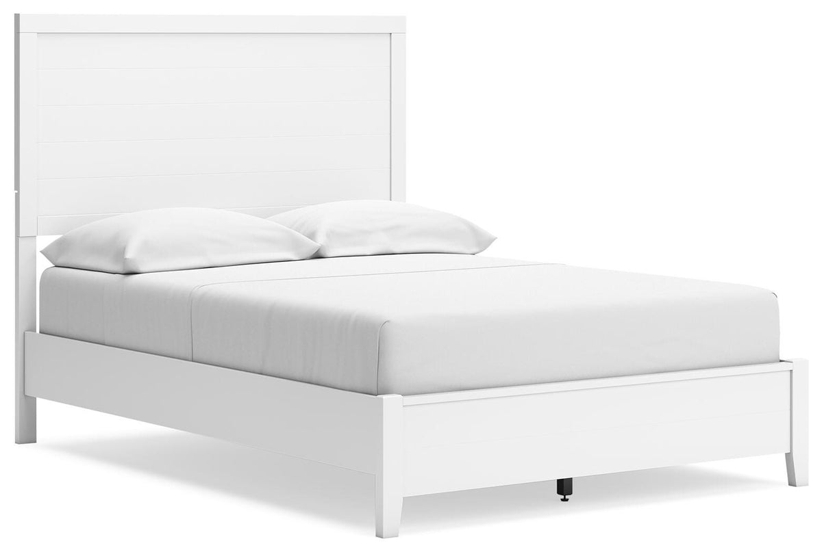 Binterglen Full Panel Bed in White, angle view