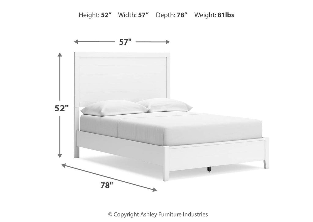Binterglen Full Panel Bed with Dresser dimensions