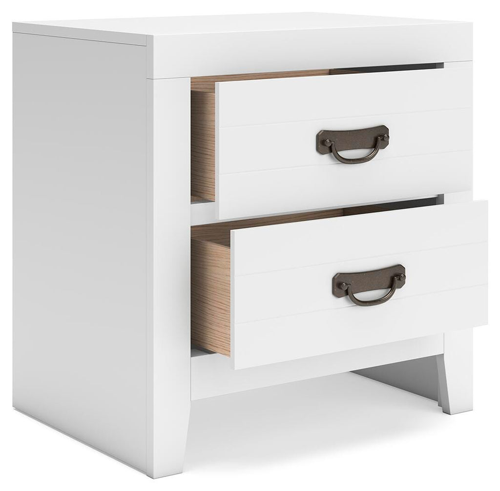 Binterglen Nightstand in White, open view
