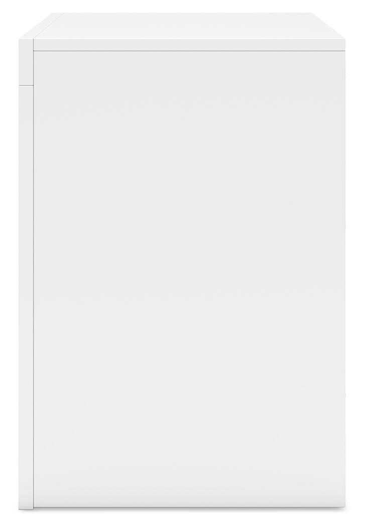 Binterglen Nightstand in White, alternate side view