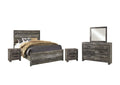 Wynnlow Queen Panel Bed with Mirrored Dresser and 2 Nightstands