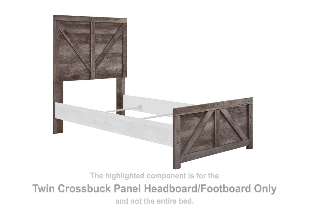 Wynnlow Twin Crossbuck Panel Bed