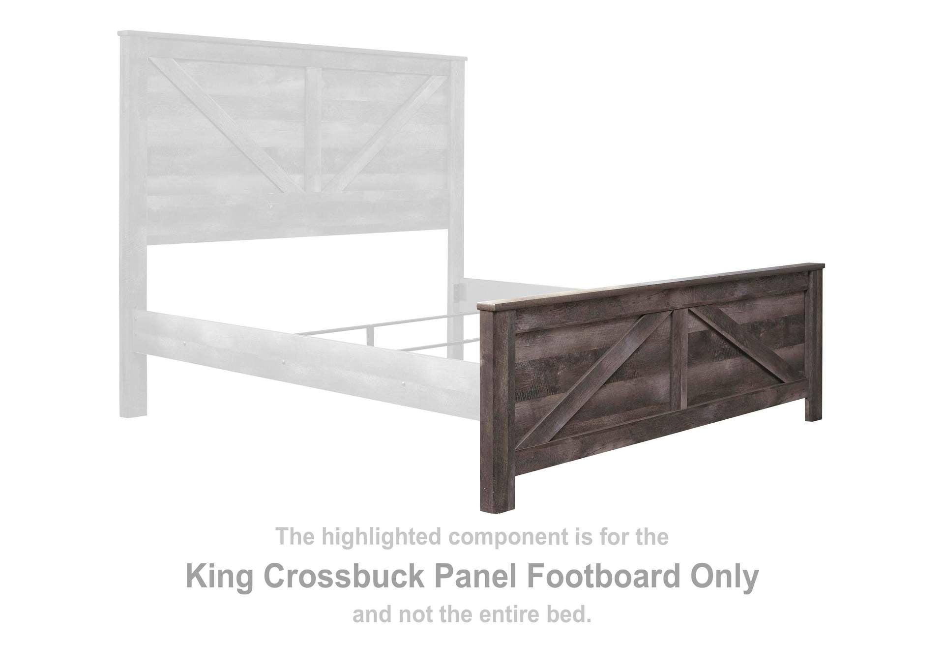 Wynnlow King Crossbuck Panel Bed