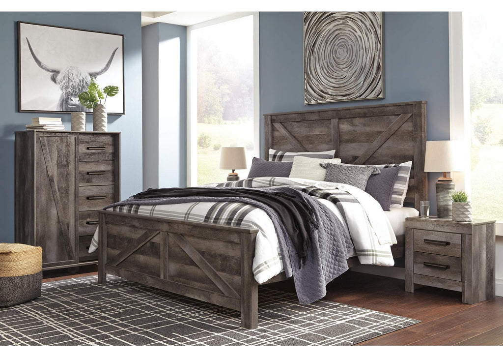 Wynnlow King Crossbuck Panel Bed