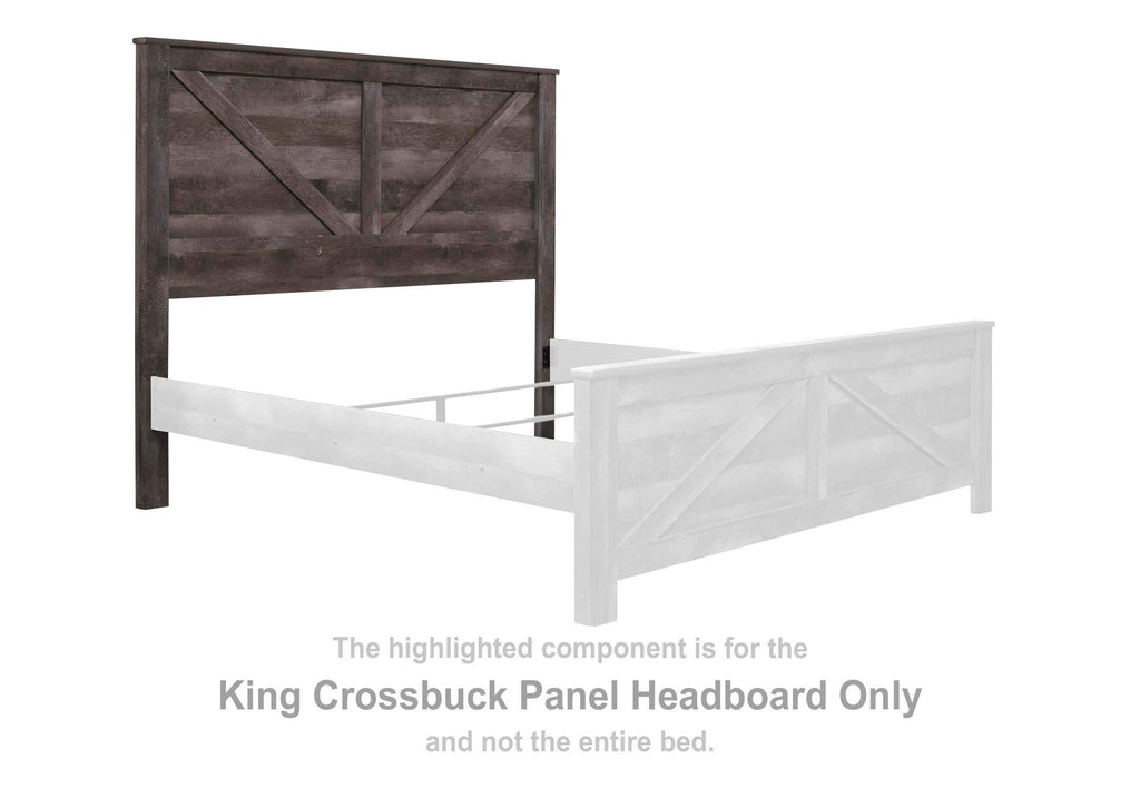 Wynnlow King Crossbuck Panel Bed