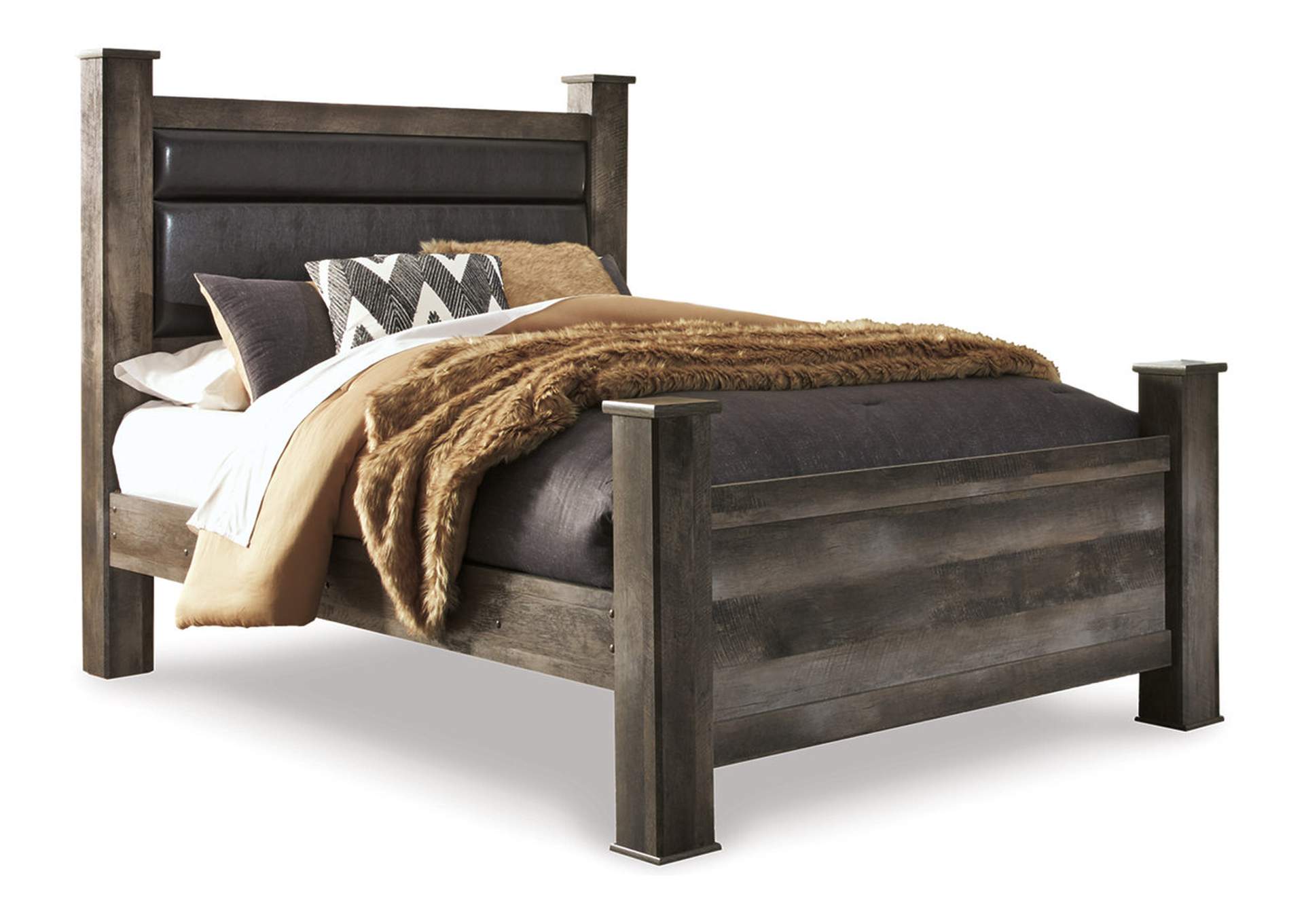 Wynnlow Queen Upholstered Poster Bed