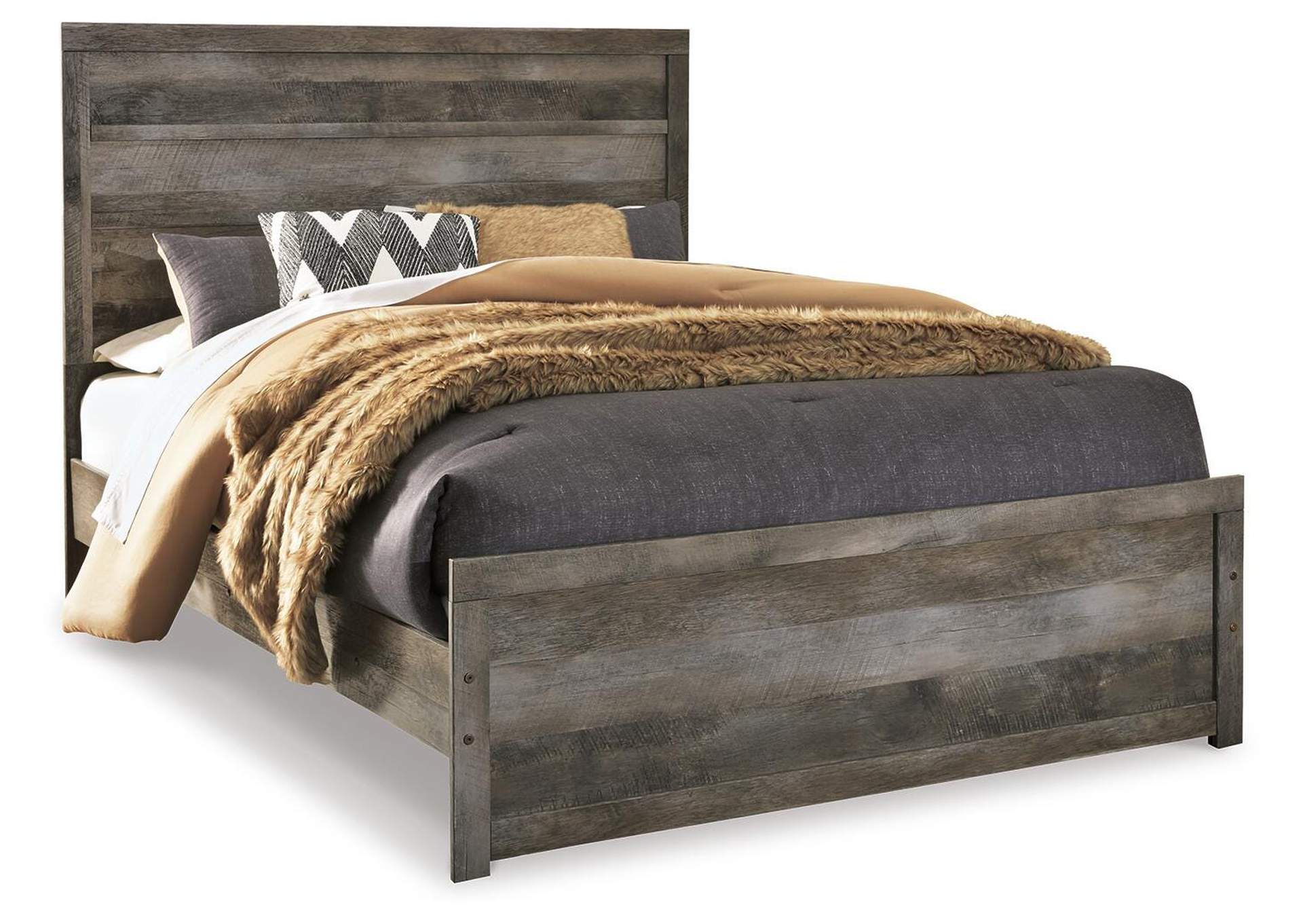 Wynnlow Queen Panel Bed with Mirrored Dresser and Nightstand