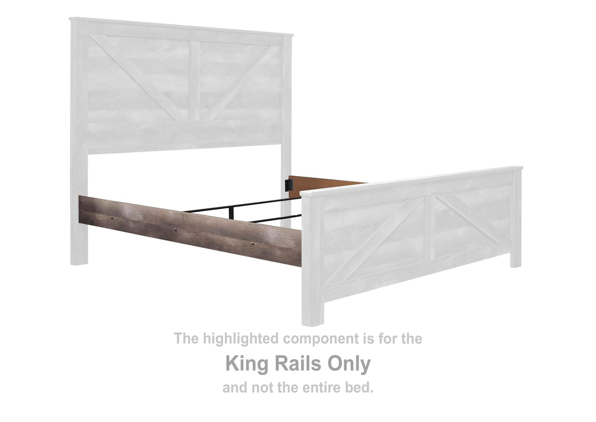 Wynnlow King Crossbuck Panel Bed