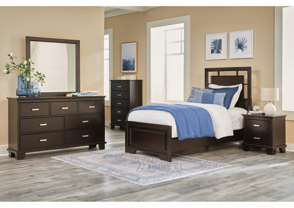 Covetown Twin Panel Bed with Dresser and Nightstand