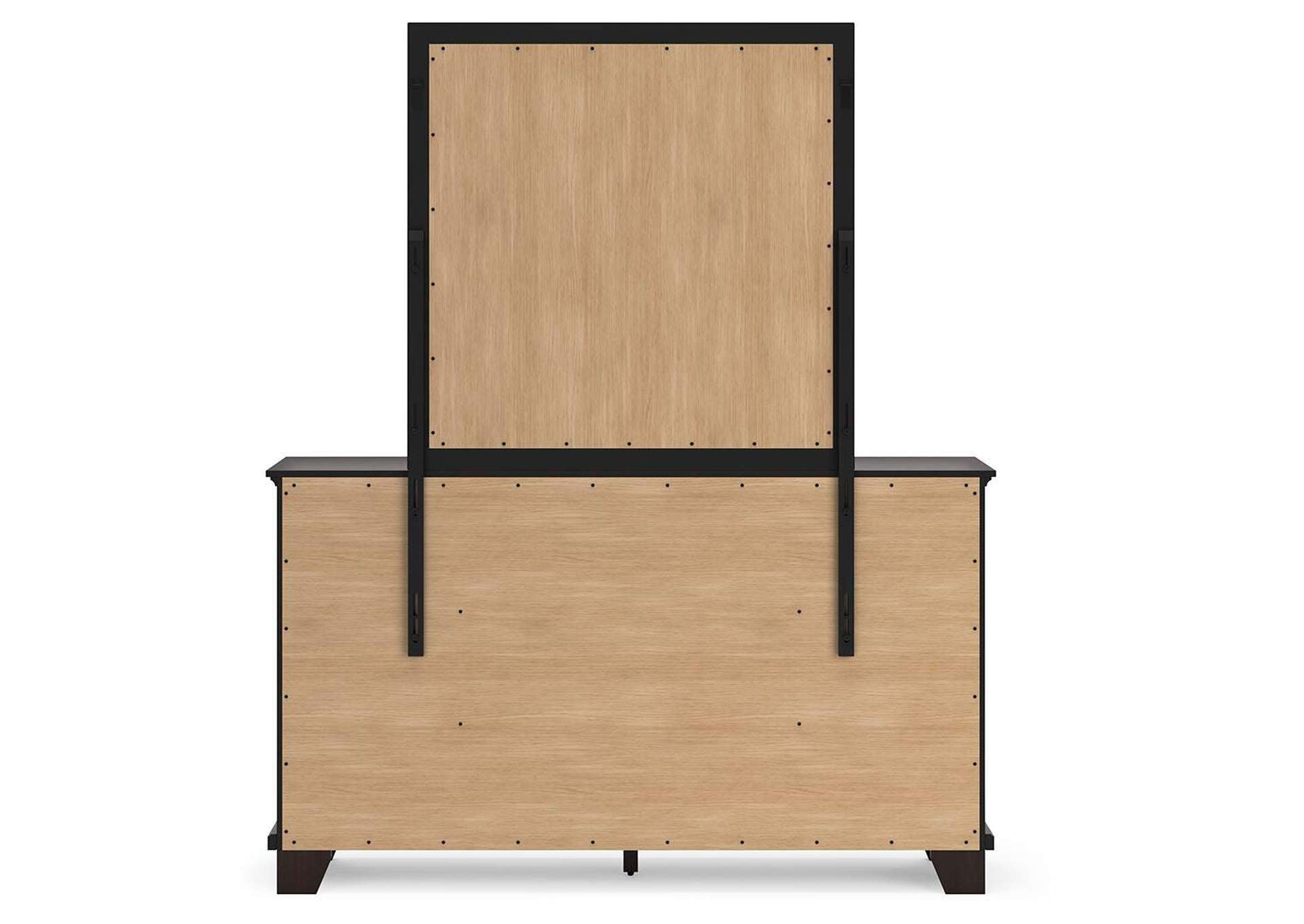 Covetown Twin Panel Bed with Mirrored Dresser, Chest and Nightstand