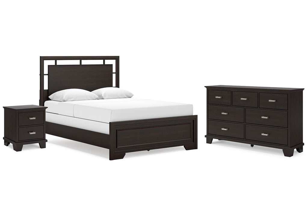 Covetown Queen Panel Bed with Dresser and Nightstand