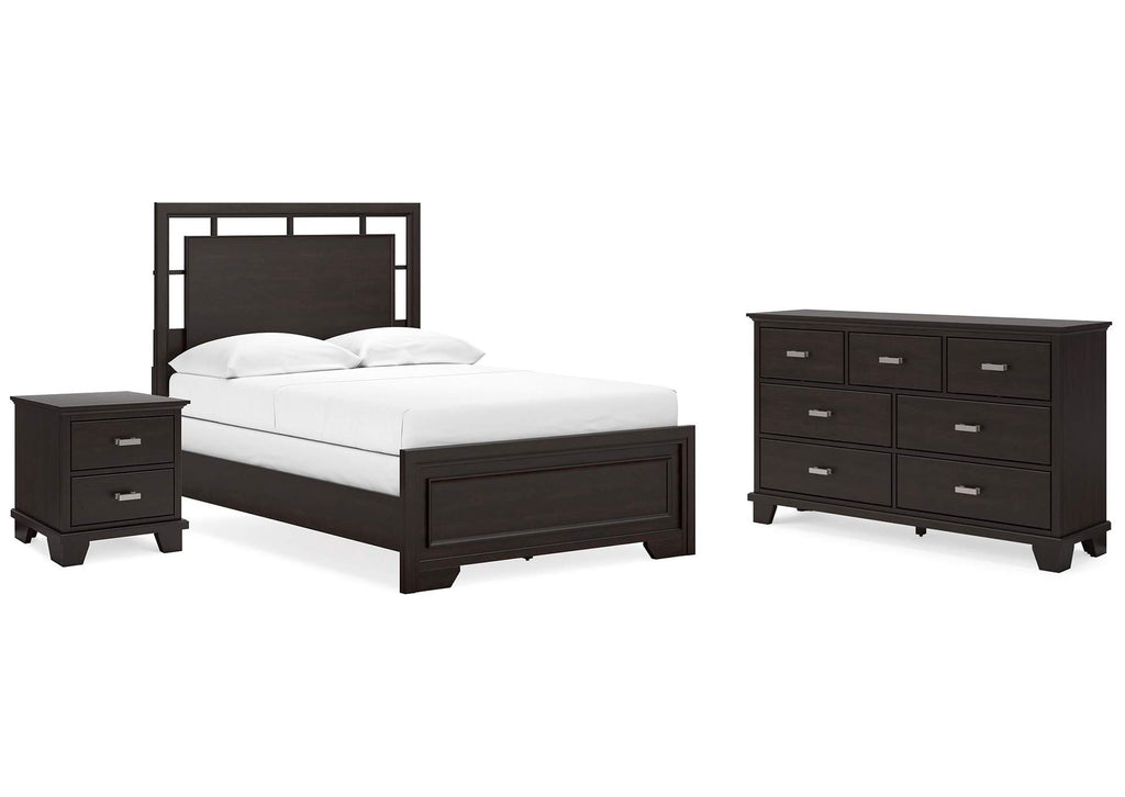 Covetown Full Panel Bed with Dresser and Nightstand