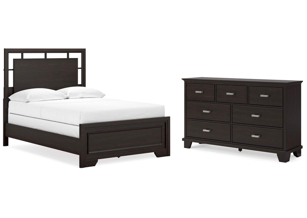 Covetown Full Panel Bed with Dresser