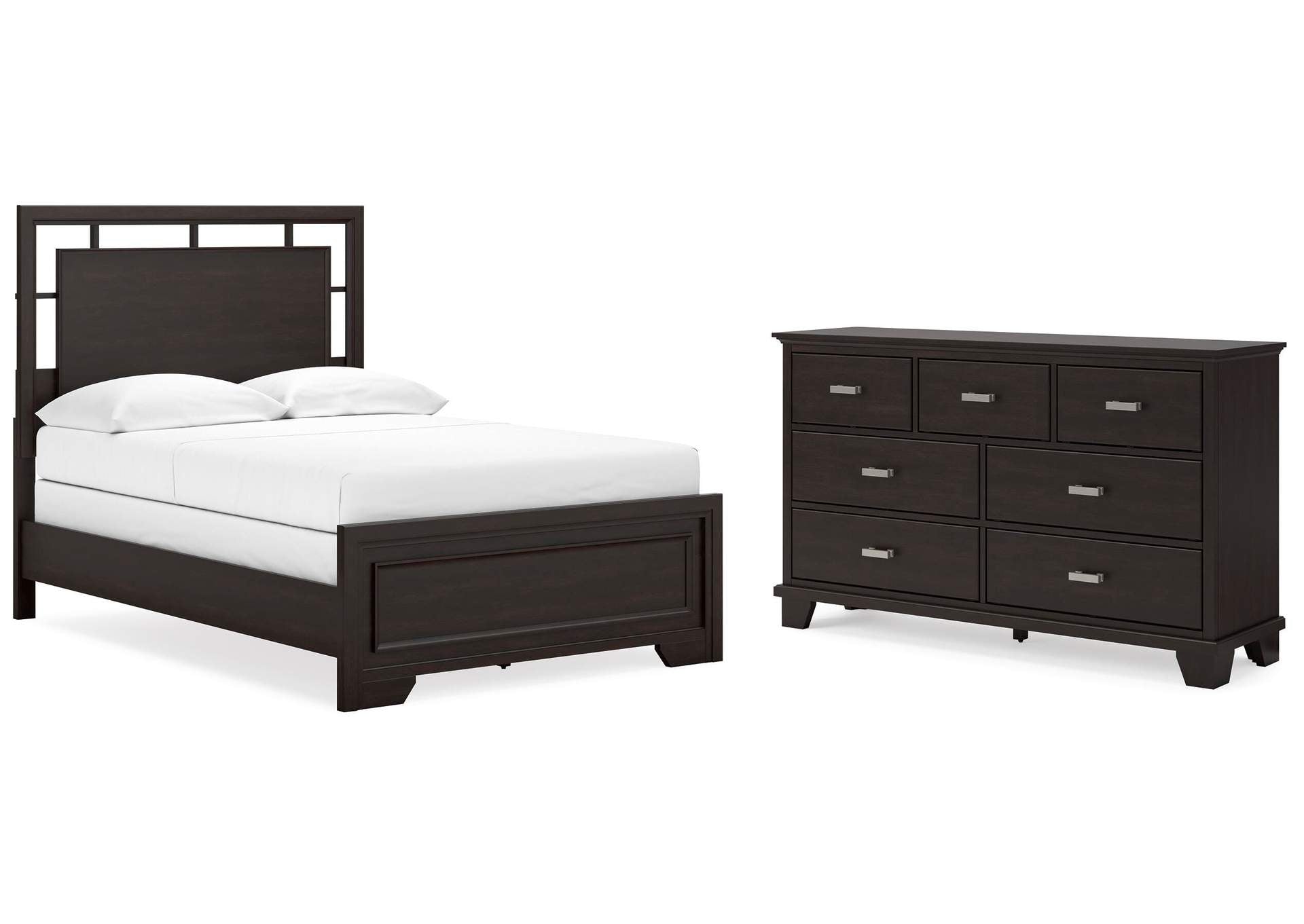 Covetown Full Panel Bed with Dresser