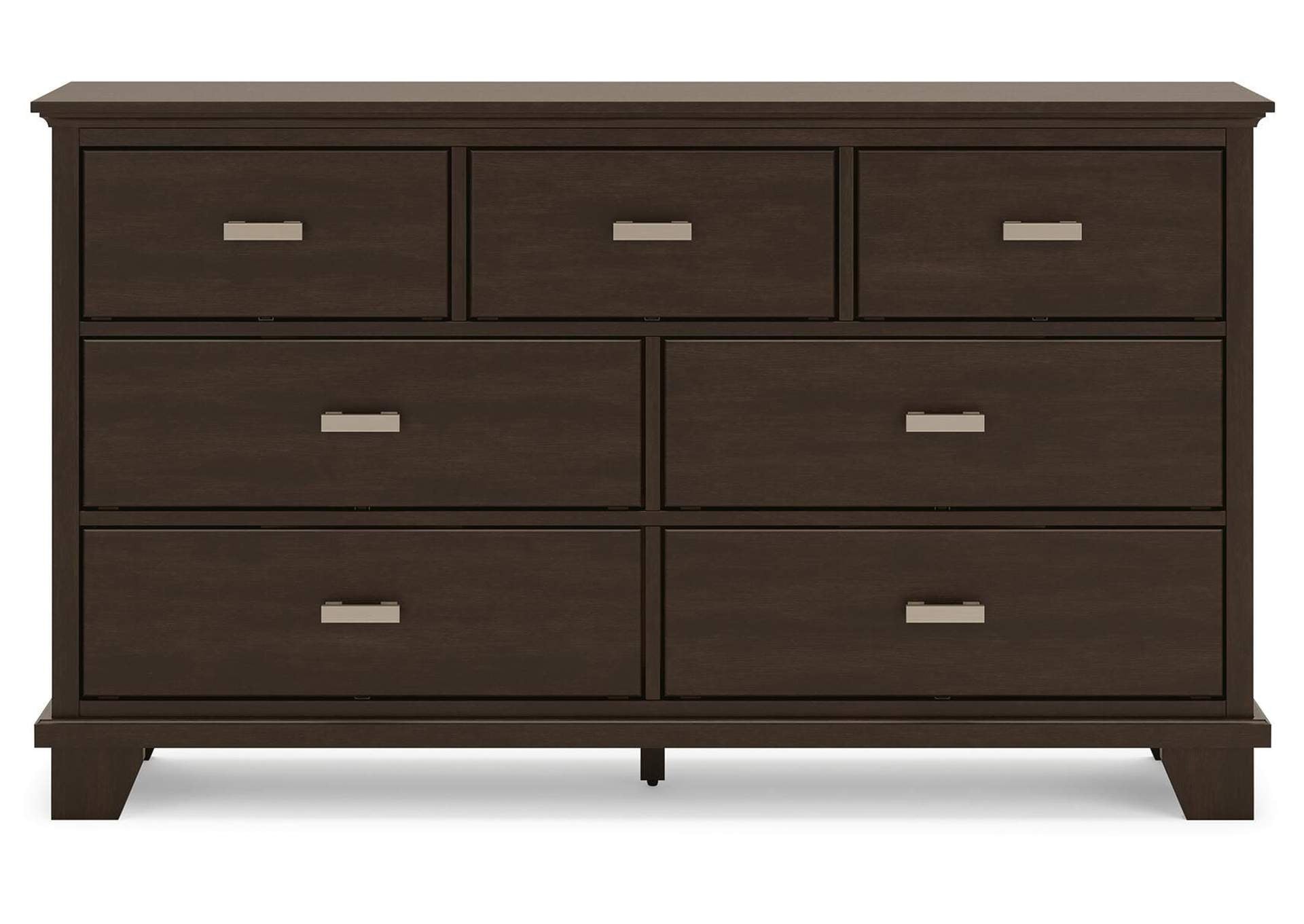 Covetown California King Panel Bed with Dresser front view