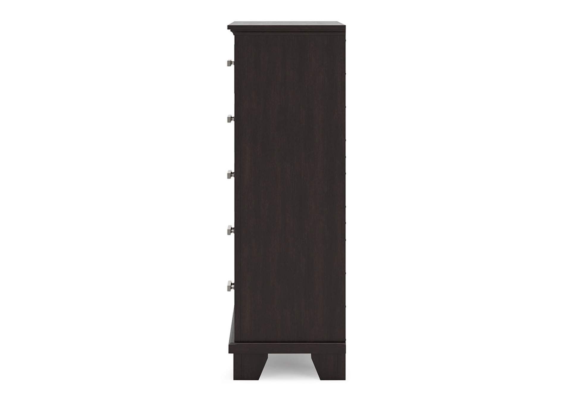 Covetown Full Panel Bed with Mirrored Dresser and Chest side view