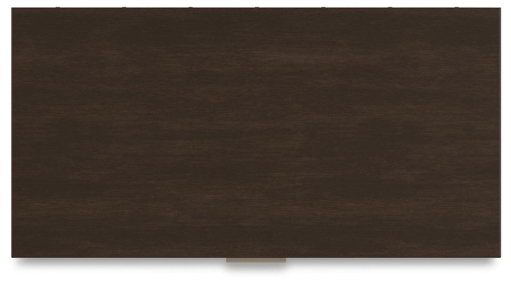 Covetown Chest of Drawers in Dark Brown, top view