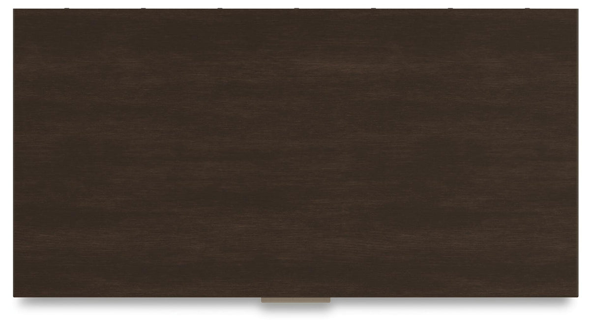 Covetown Chest of Drawers in Dark Brown, top view