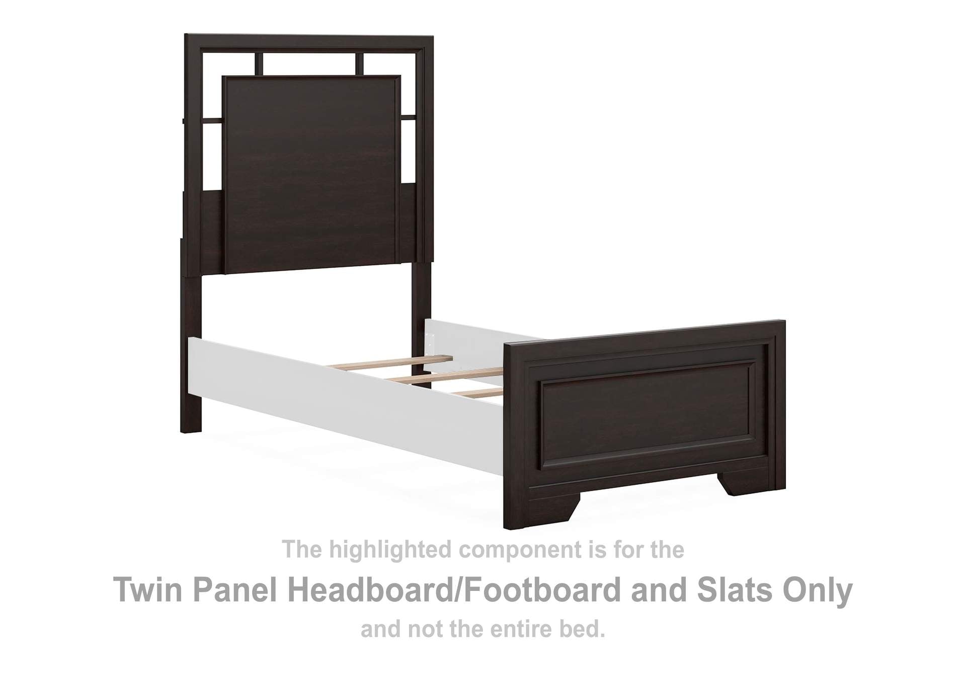 Covetown Twin Panel Bed and Nightstand