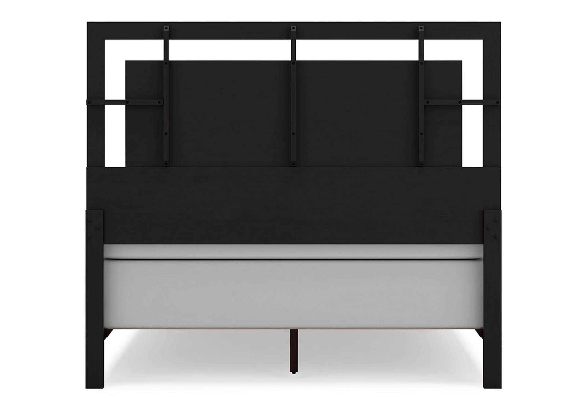 Covetown Queen Panel Bed with Mirrored Dresser