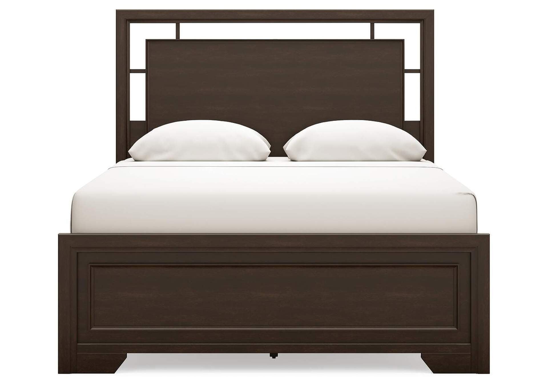 Covetown Queen Panel Bed with Mirrored Dresser