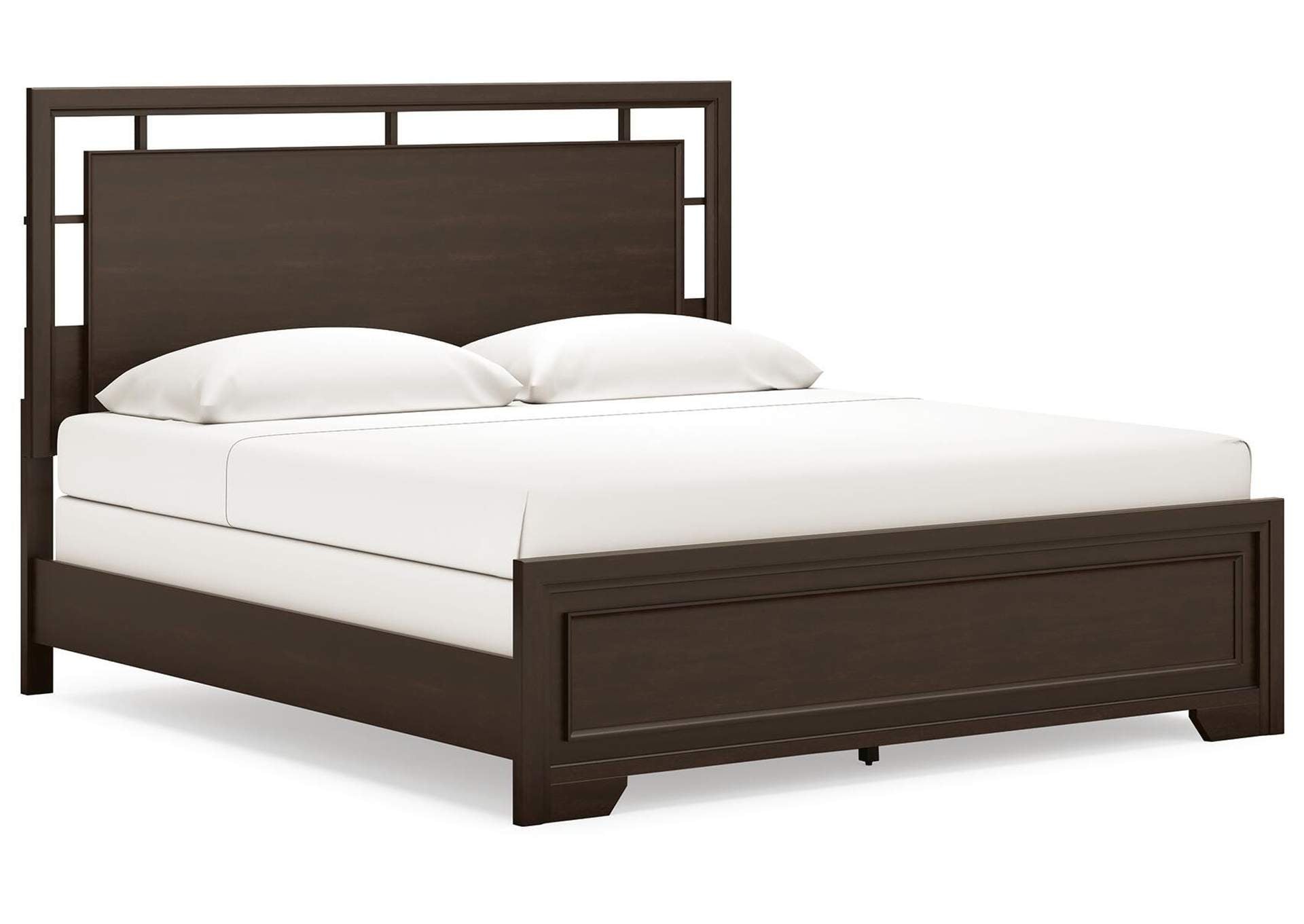 Covetown King Panel Bed, Dresser, Mirror and 2 Nightstands angled view