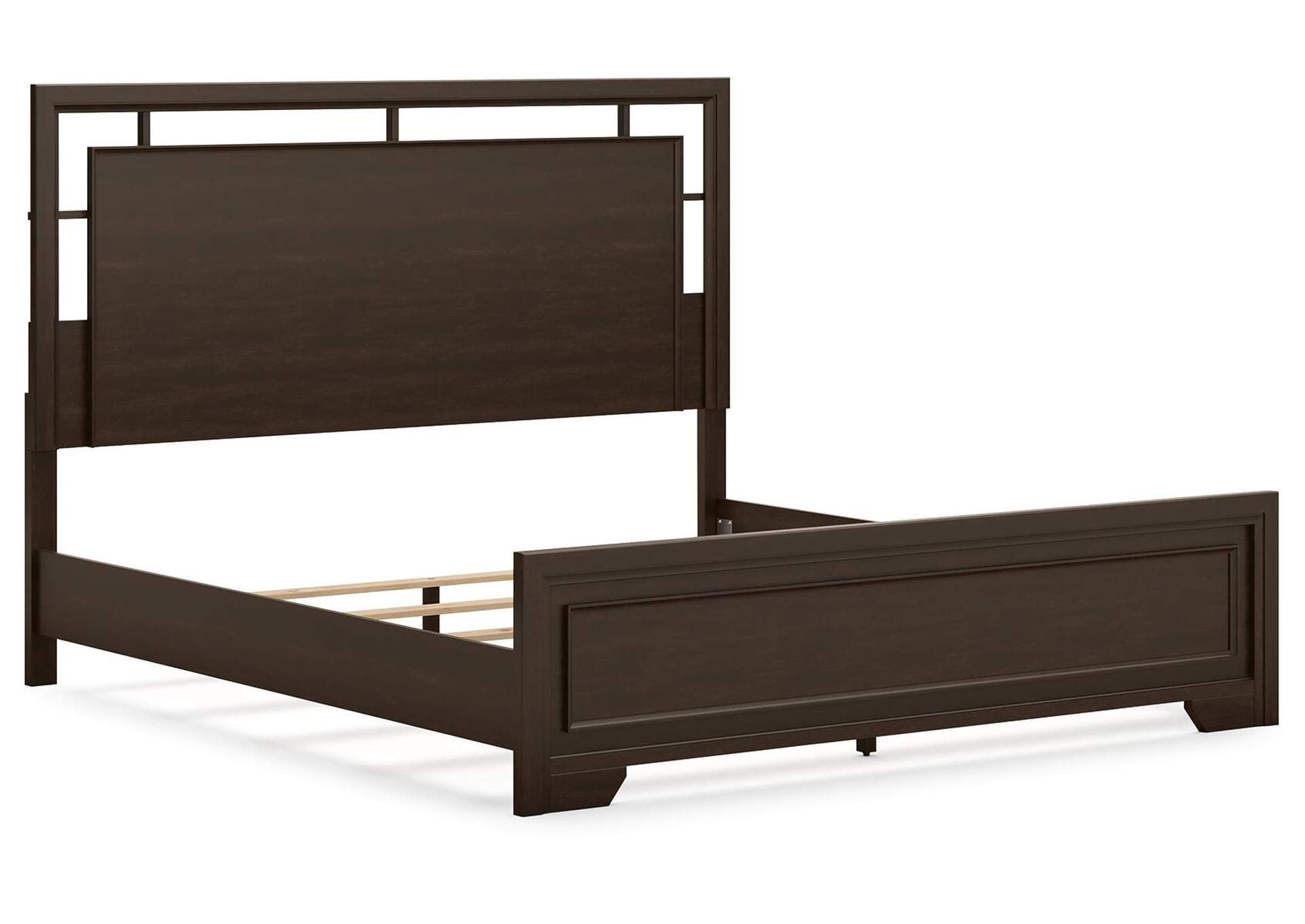 Covetown King Panel Bed, Dresser, Mirror and 2 Nightstands angled view