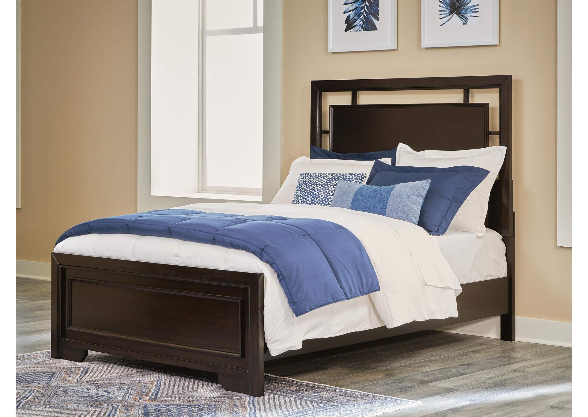 Covetown Full Panel Bed and Nightstand