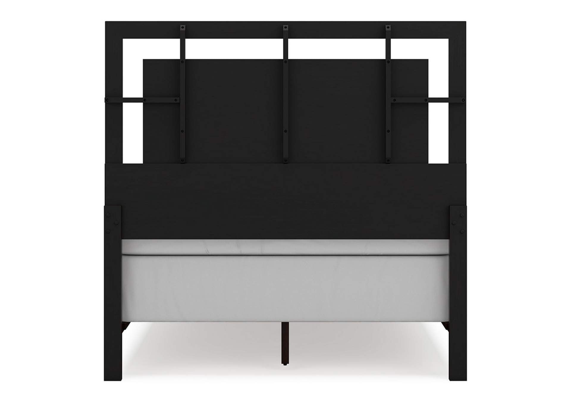 Covetown Full Panel Bed with Mirrored Dresser and Chest