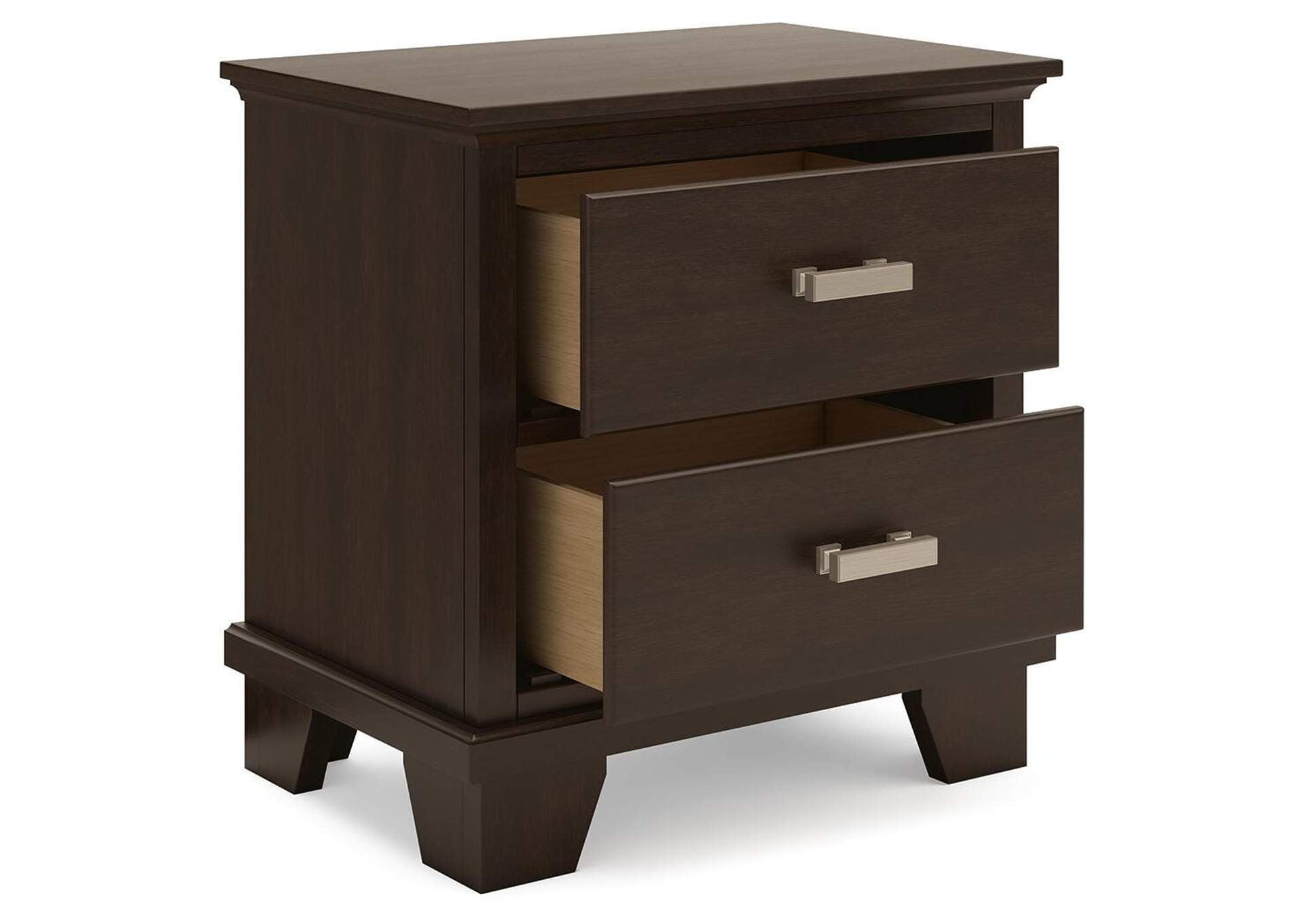 Covetown Full Panel Bed and Nightstand angled view