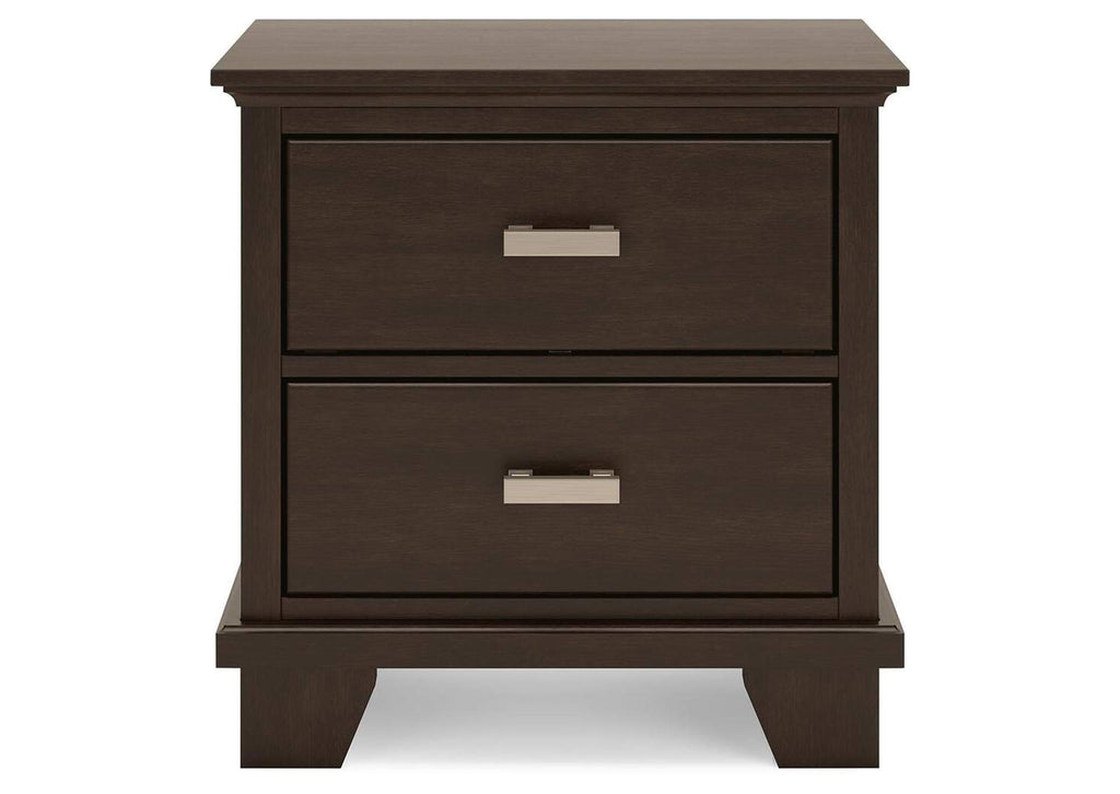 Covetown California King Panel Bed with Mirrored Dresser, Chest and Nightstand