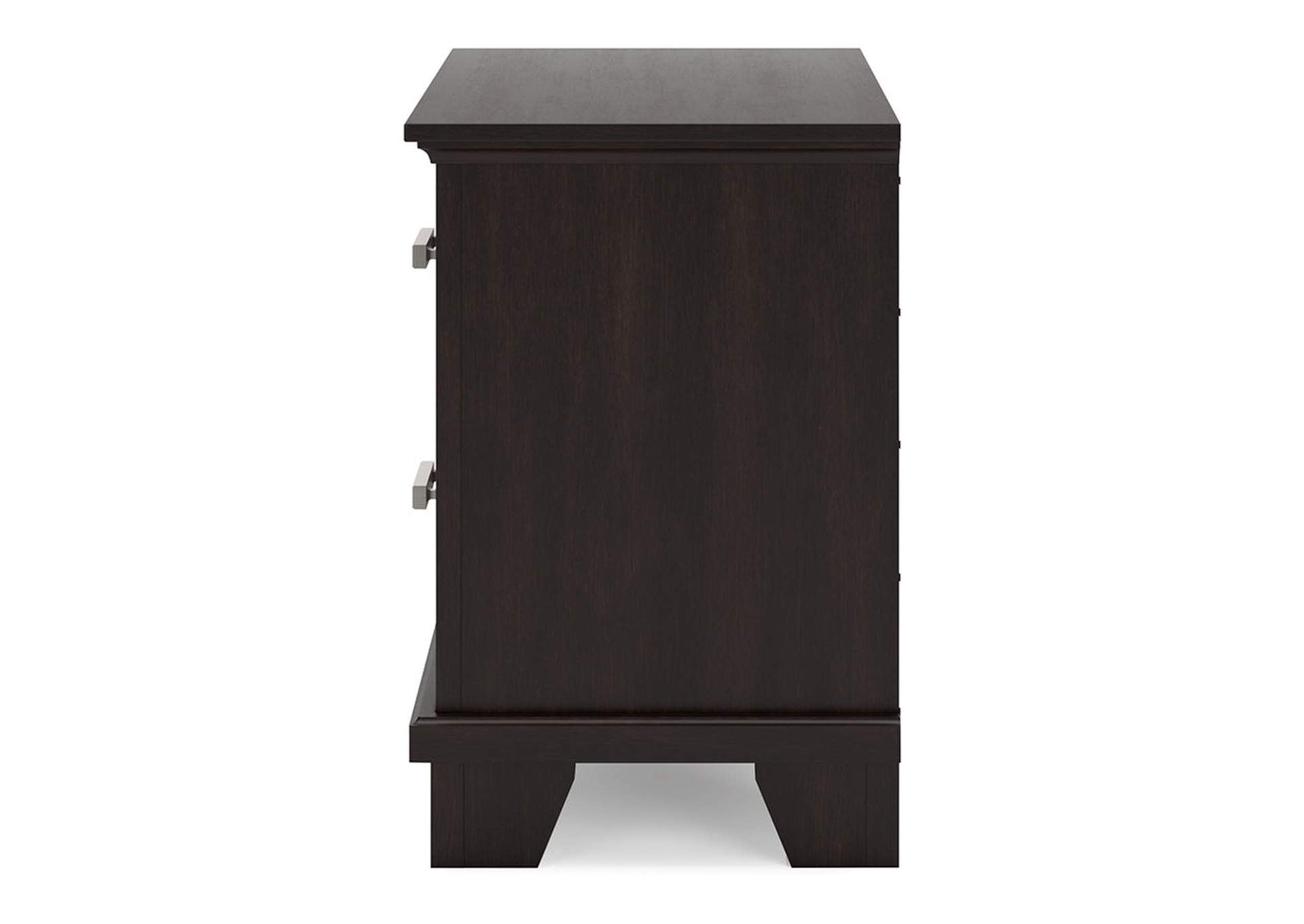 Covetown Full Panel Bed with Mirrored Dresser and Nightstand side view