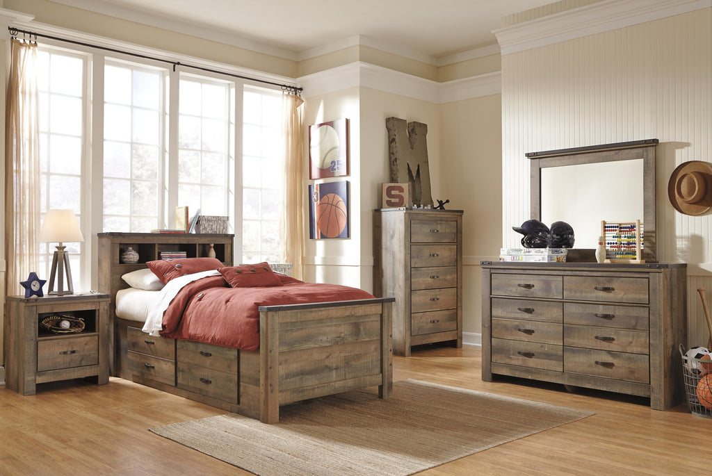 Trinell Twin Bookcase Bed with 2 Storage Drawers - image 5