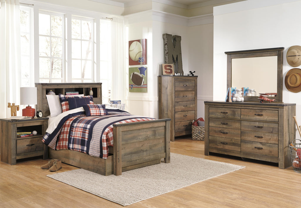 Trinell Twin Bookcase Bed with 1 Large Storage Drawer - image 5