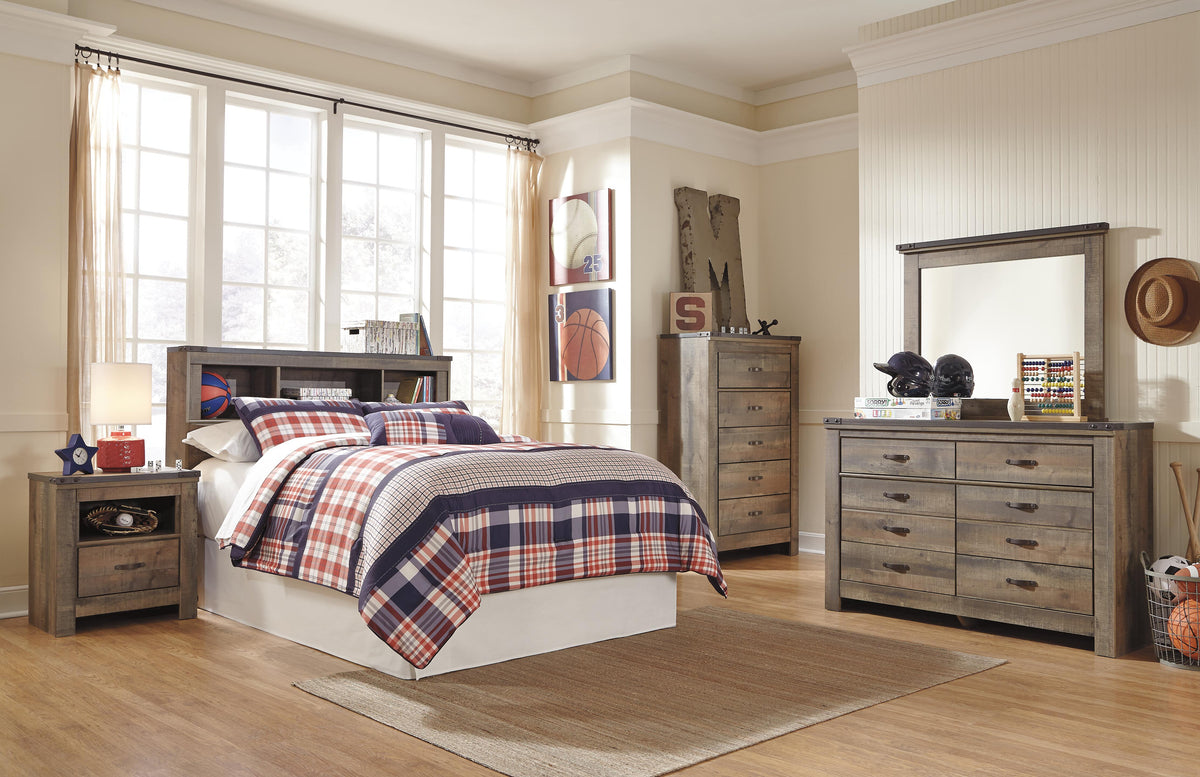 Trinell Full Bookcase Bed with 2 Sided Storage - image 14