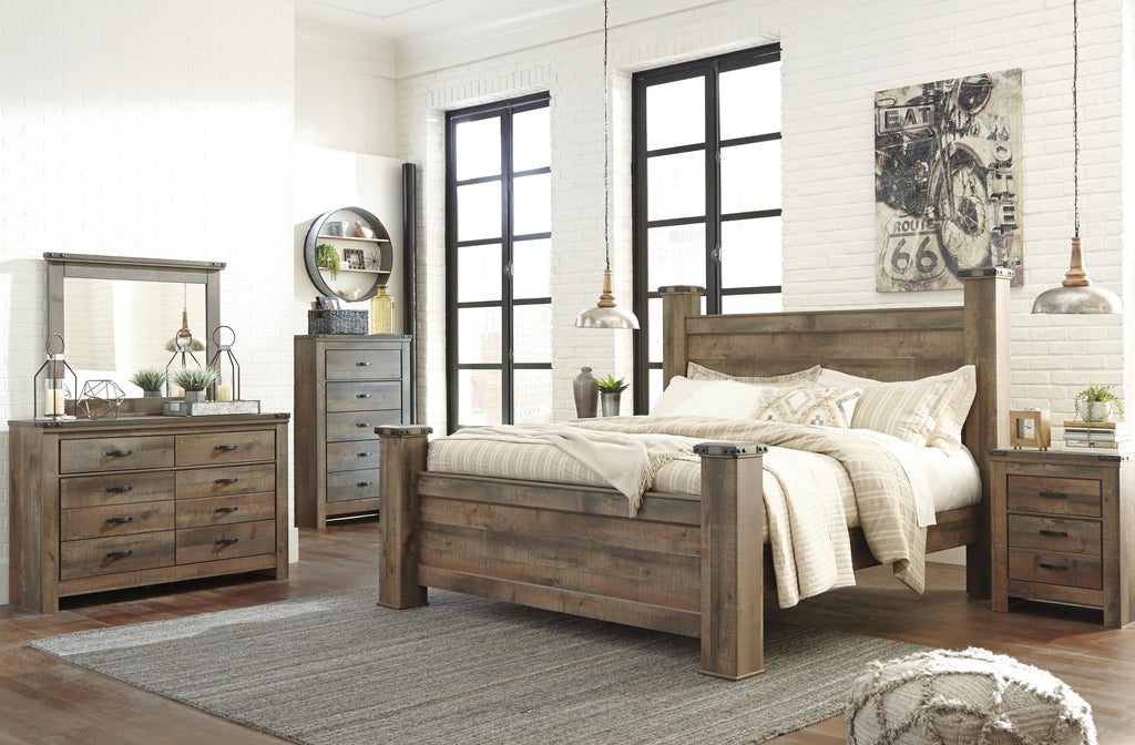 Trinell King Poster Bed in Brown, alternate view 5