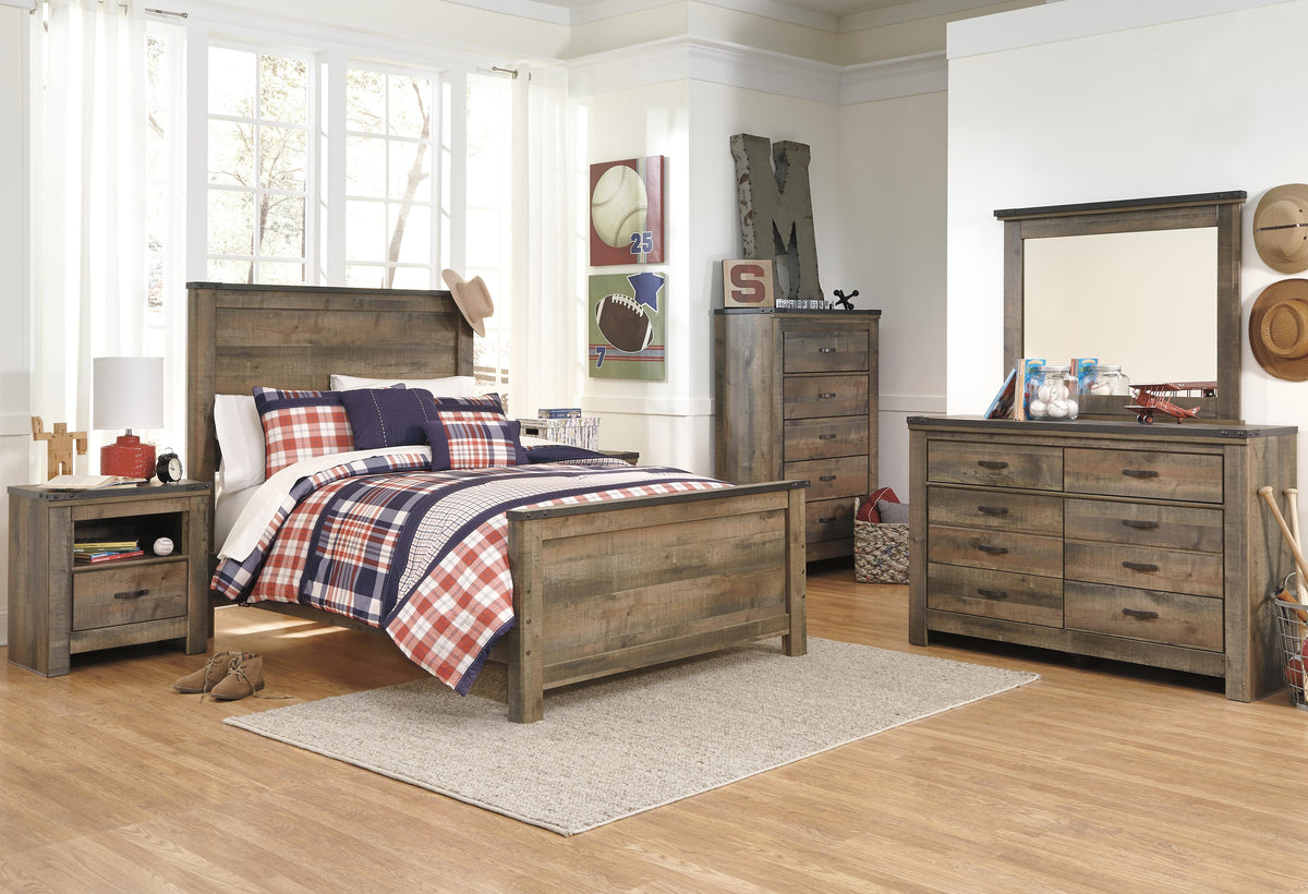 Trinell Full Panel Bed in Brown, alternate view 4