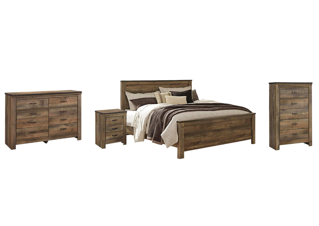 Trinell King Panel Bed with Dresser, Chest and Nightstand