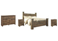 Trinell King Poster Bed with Dresser and 2 Nightstands