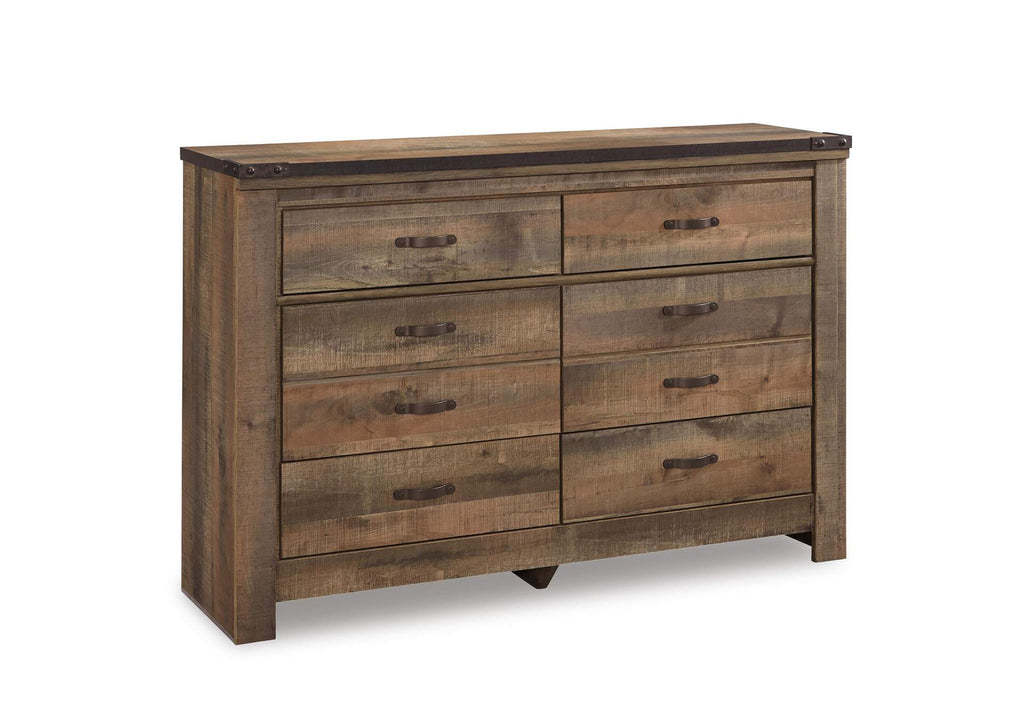 Trinell Queen Panel Headboard Bed with Dresser, Chest and 2 Nightstands