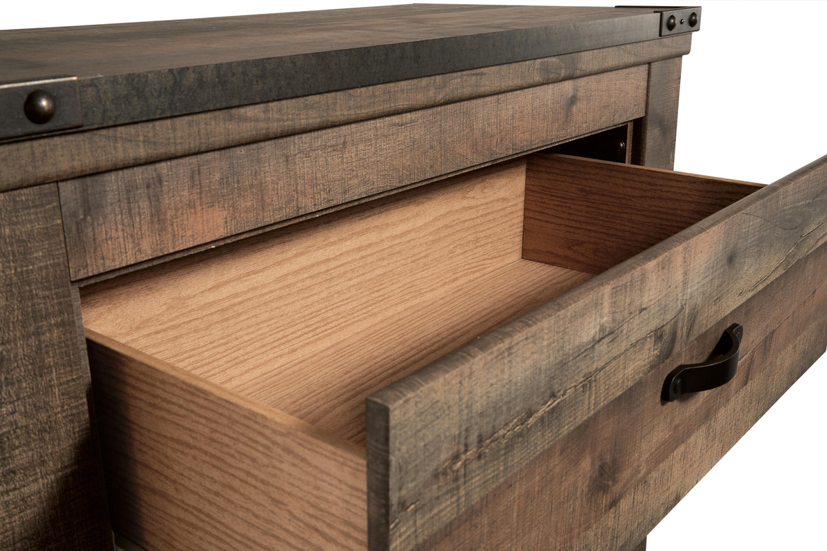 Trinell Chest of Drawers in Brown, detail view