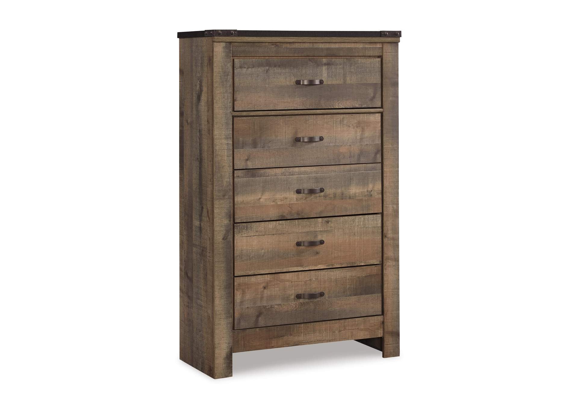 Trinell Queen Poster Bed with Dresser, Chest and Nightstand