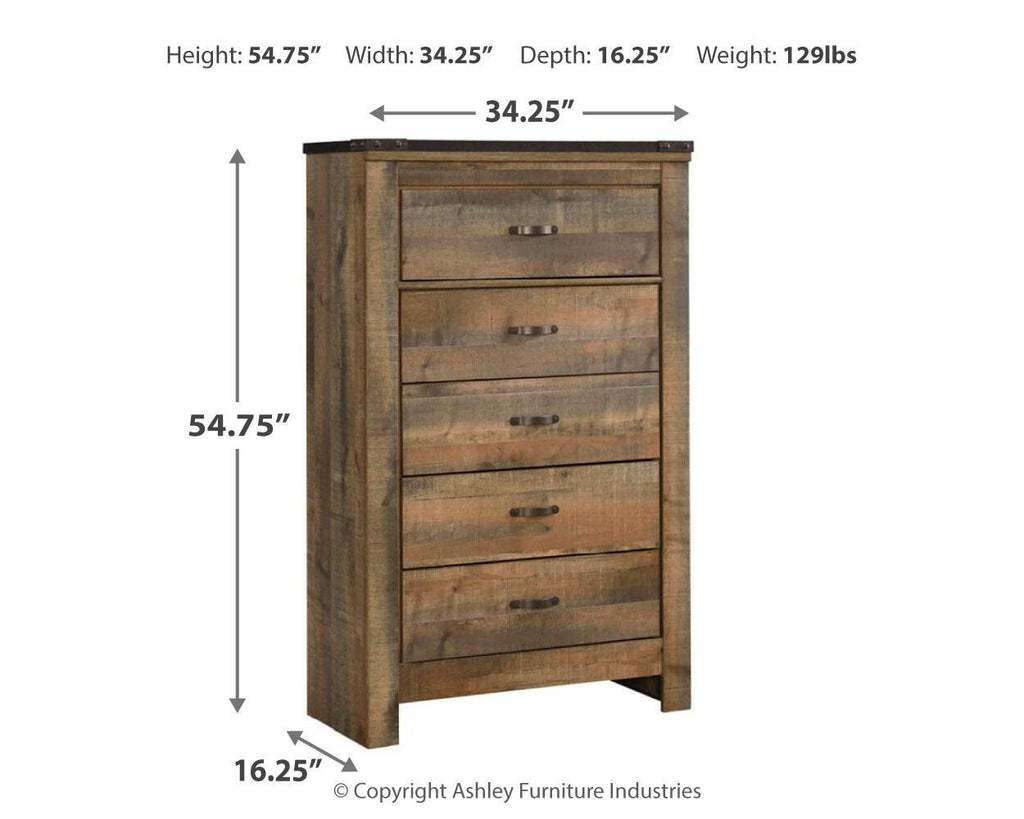 Trinell Chest of Drawers in Brown, alternate view 5