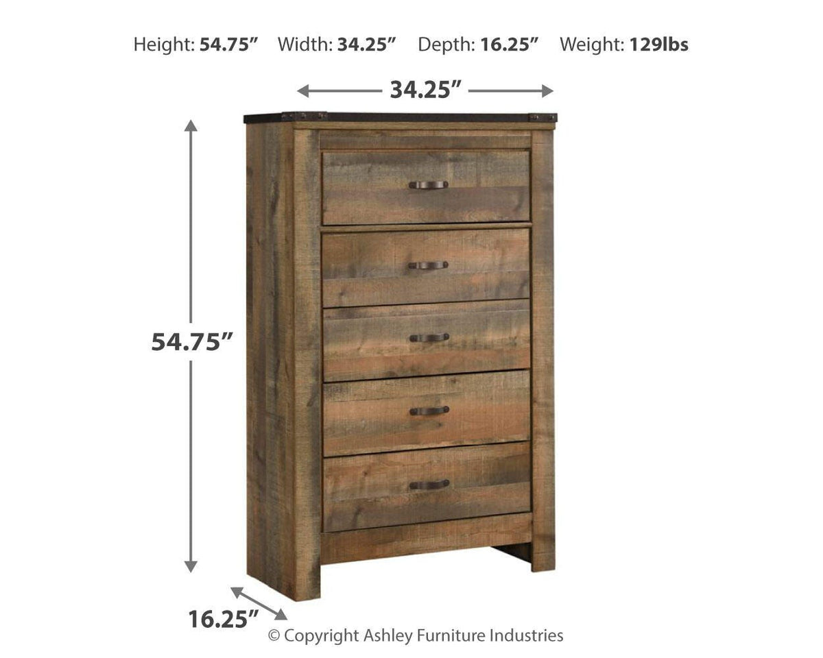 Trinell Chest of Drawers in Brown, alternate view 5